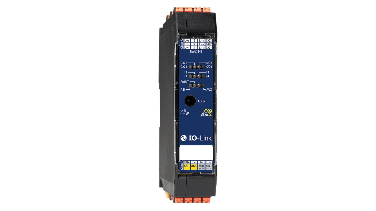 Офіційне зображення модуля Bihl+Wiedemann BWU3843 ASi-5 IP20 із чотирипортовим майстром IO-Link