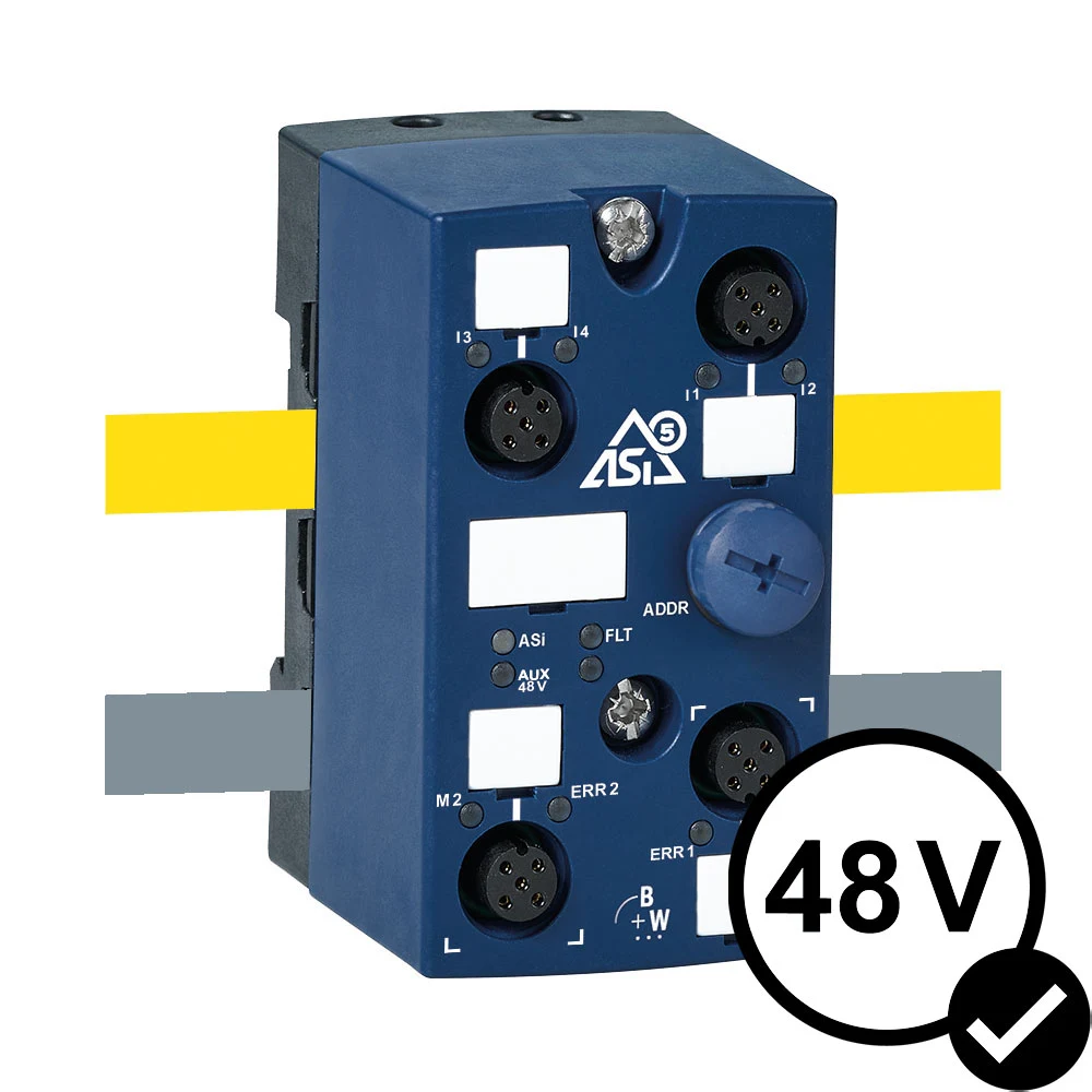 Офіційне зображення моторного модуля Bihl+Wiedemann BWU4212 ASi-5 для двох моторизованих роликів 48 V