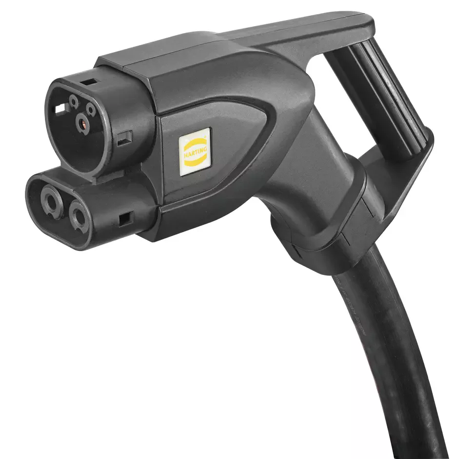 Автомобільний штекер і кабель HARTING Mode 4 CCS Gen2 Type 2 для швидкого заряджання постійним струмом