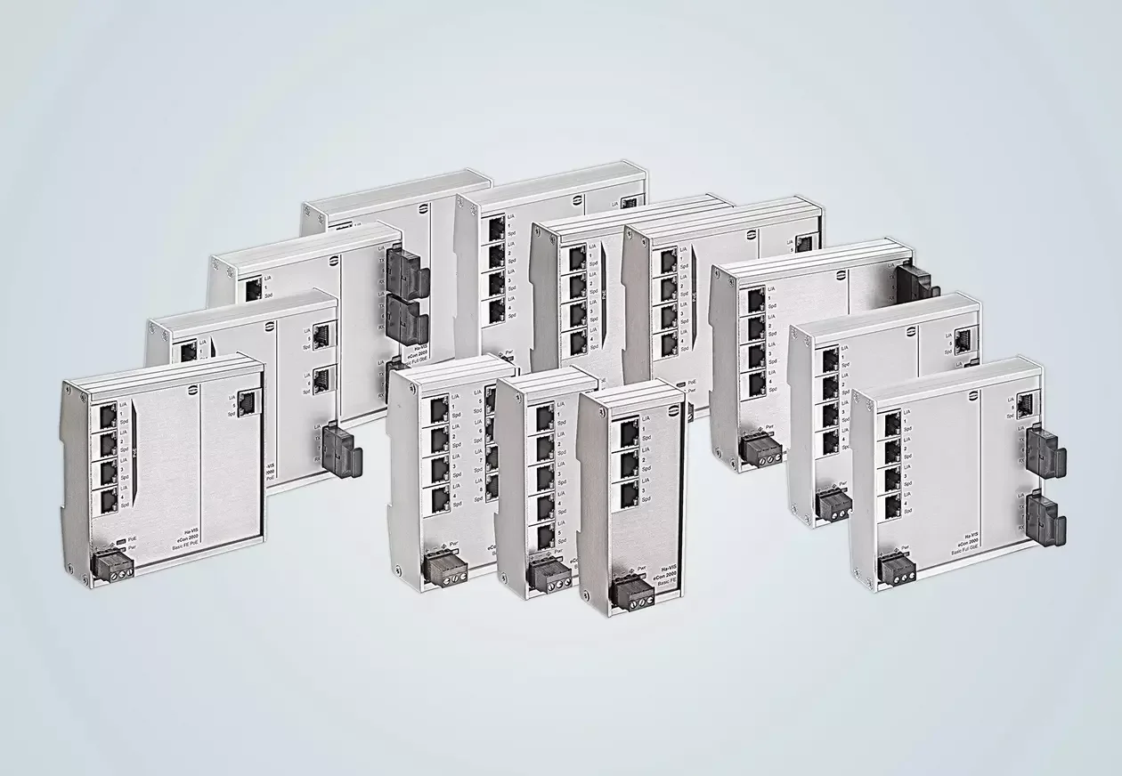 Сімейство промислових Ethernet-комутаторів HARTING Ha-VIS eCon 2000 із пласким корпусом
