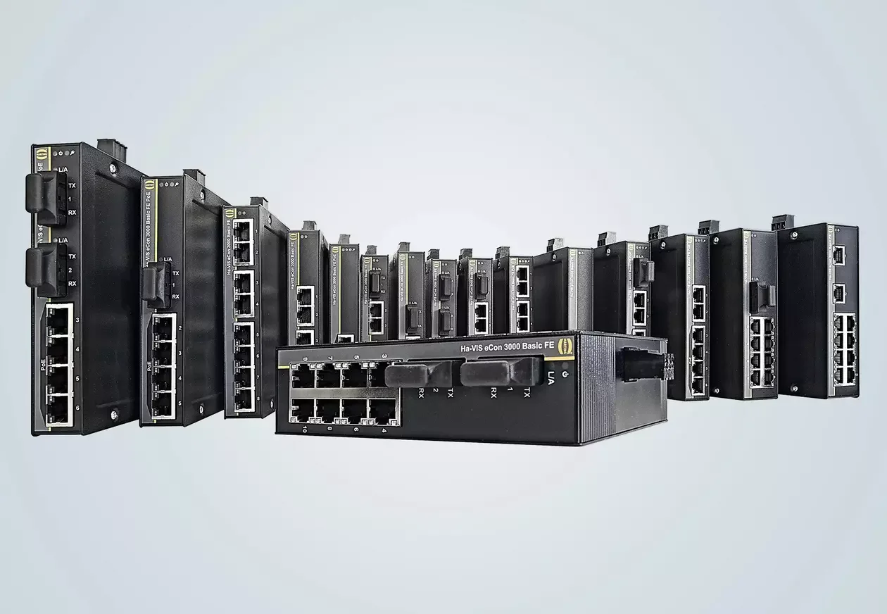 Сімейство промислових Ethernet-комутаторів HARTING Ha-VIS eCon 3000 із вузьким корпусом